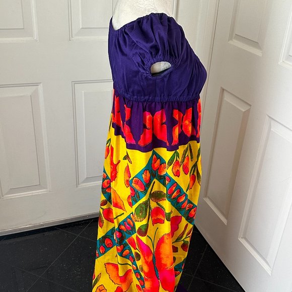 Vintage 70s Young Edwardian by Arpeja Maxi Dress – Boho Butterfly Juliet Gown 9 - Picture 6 of 8